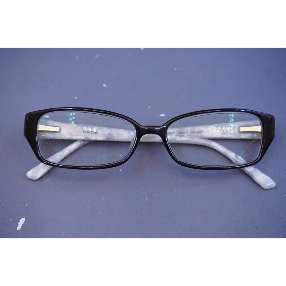 Bebe Eyeglasses FANCY BB5048 Unisex Black 001 JET Full Rim Plastic Frames 54 mm